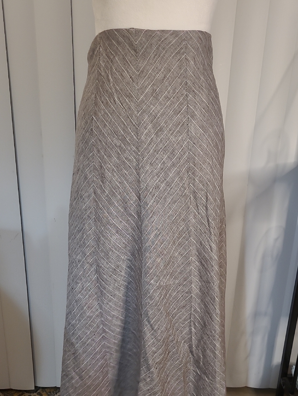 Vtg Orvis 100% Linen Herrington Maxi Skirt